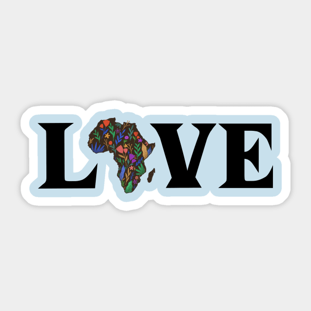 African American Love T-Shirts Sticker by BeeZeeBazaar